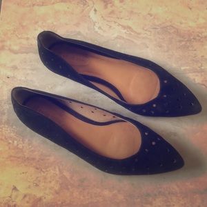 Corso Como suede black shoes with holes